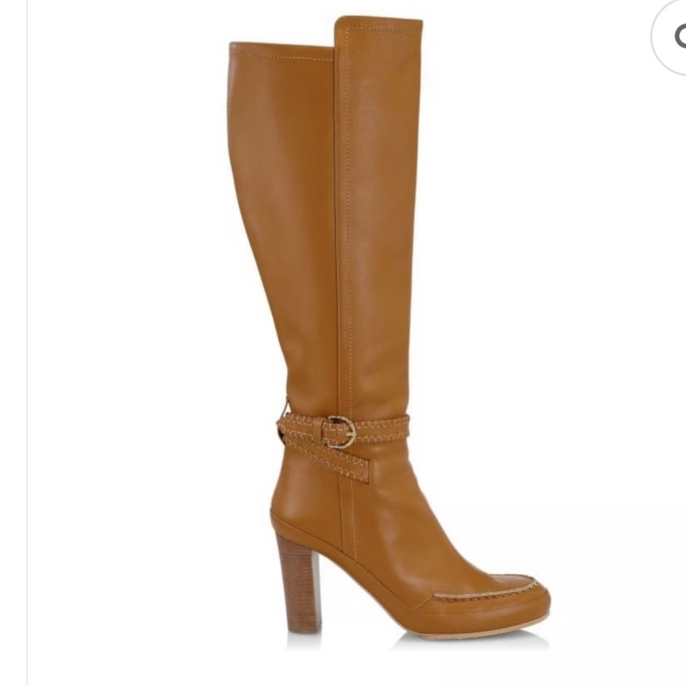 New in Box- Ulla Johnson- Adler Buckle Boot in color Caramel. Size 38.